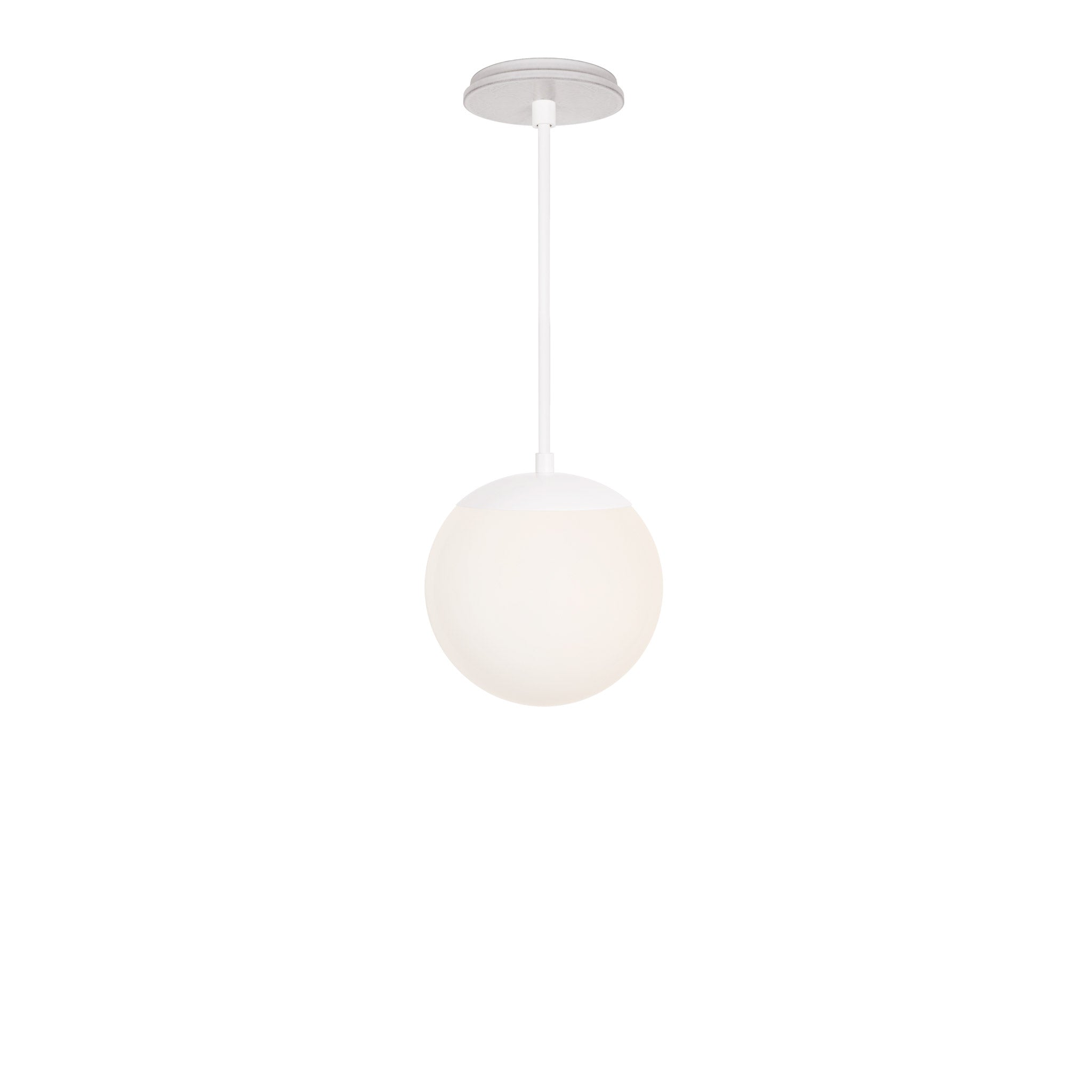 Alto Rod 8” Opal shown in White with a Brownstone White Star Ceramic Canopy