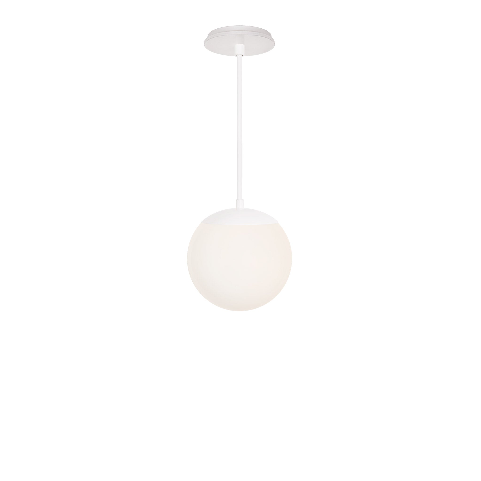Alto Rod 8” Opal shown in White with a Brownstone White Swift Ceramic Canopy