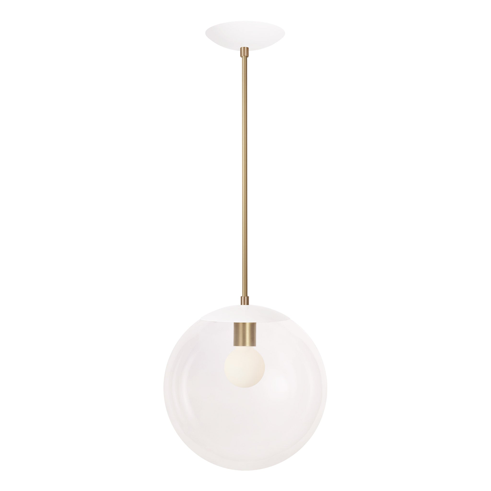 Alto Rod 12” Clear shown in White with Brass