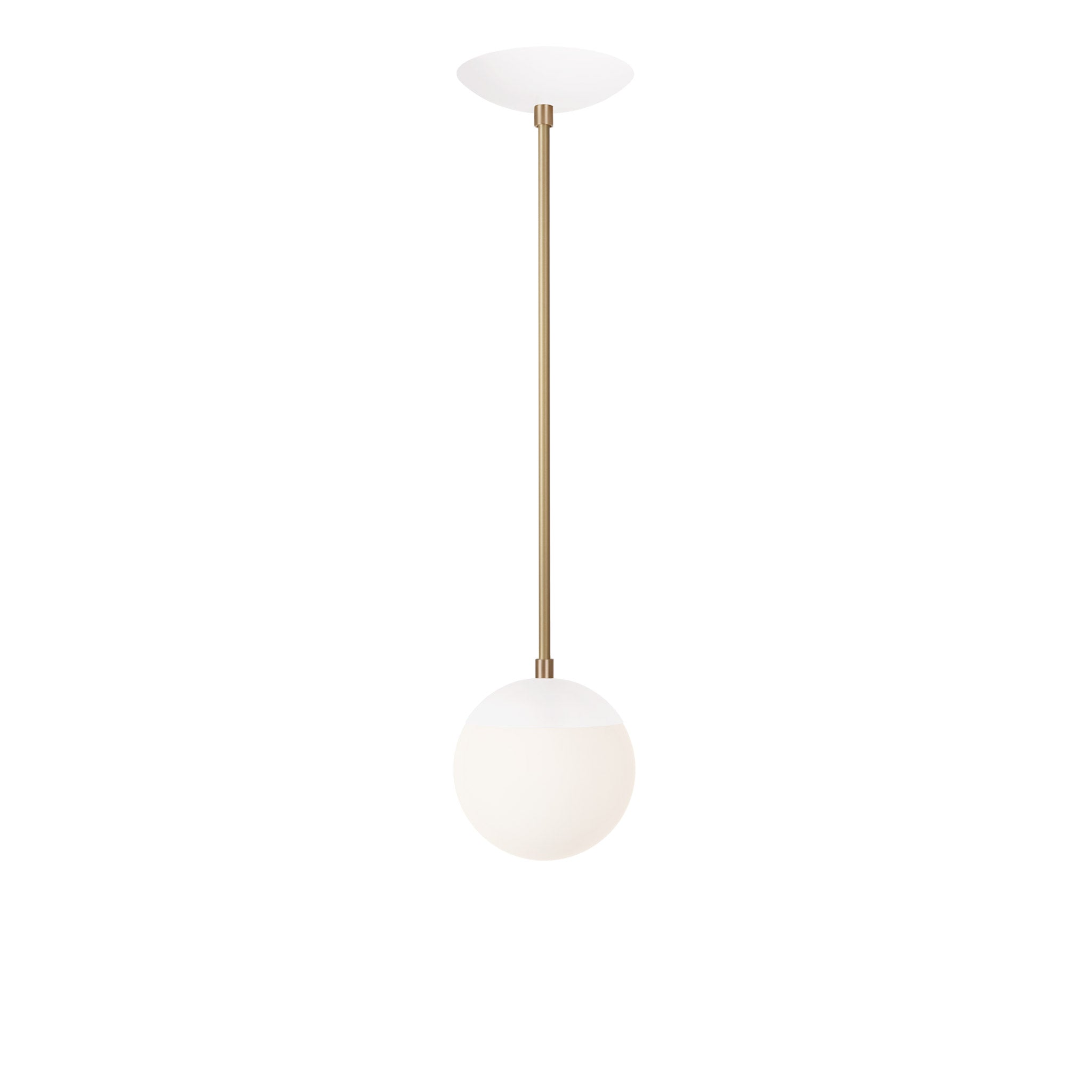 Alto Rod 6” shown in White with Brass