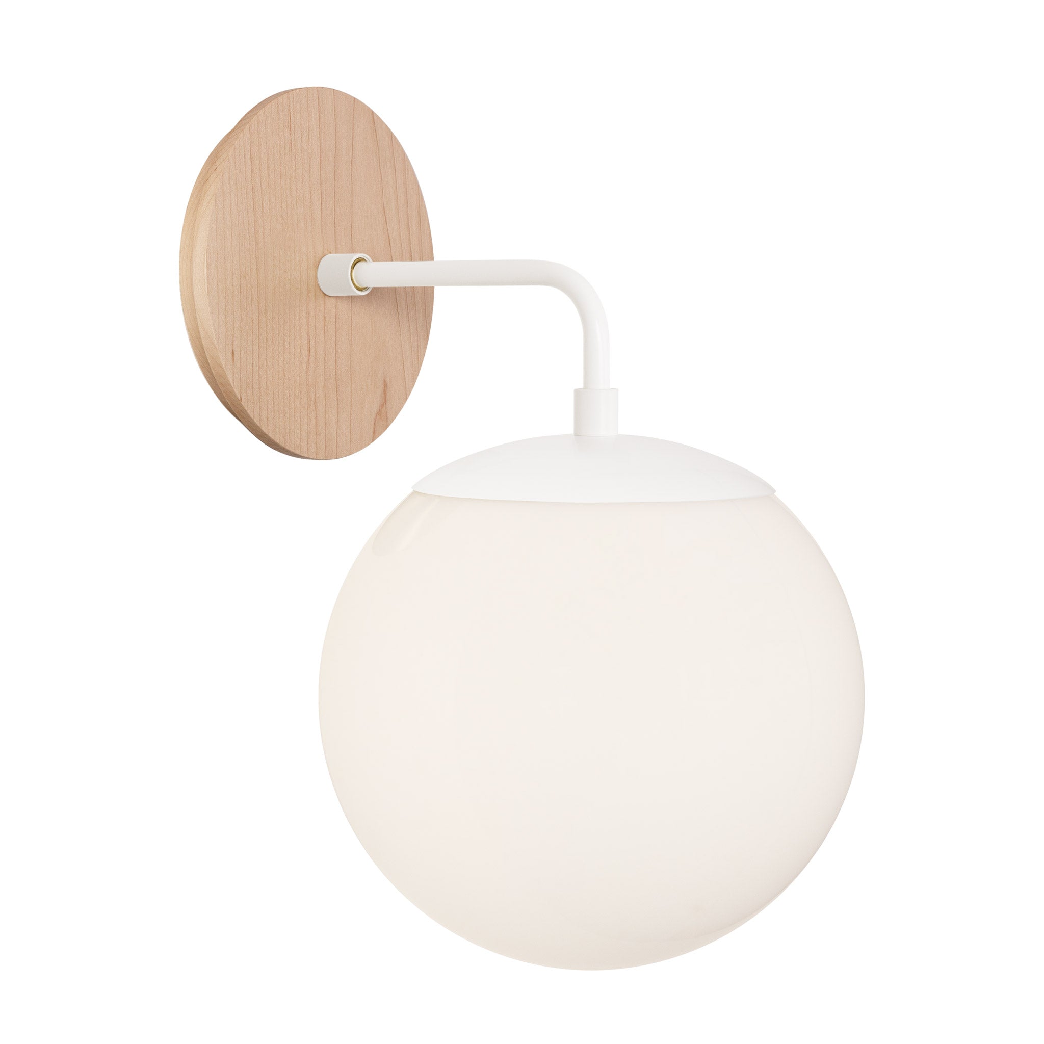 Alto Sconce 8” shown in White with a Maple Wood Canopy