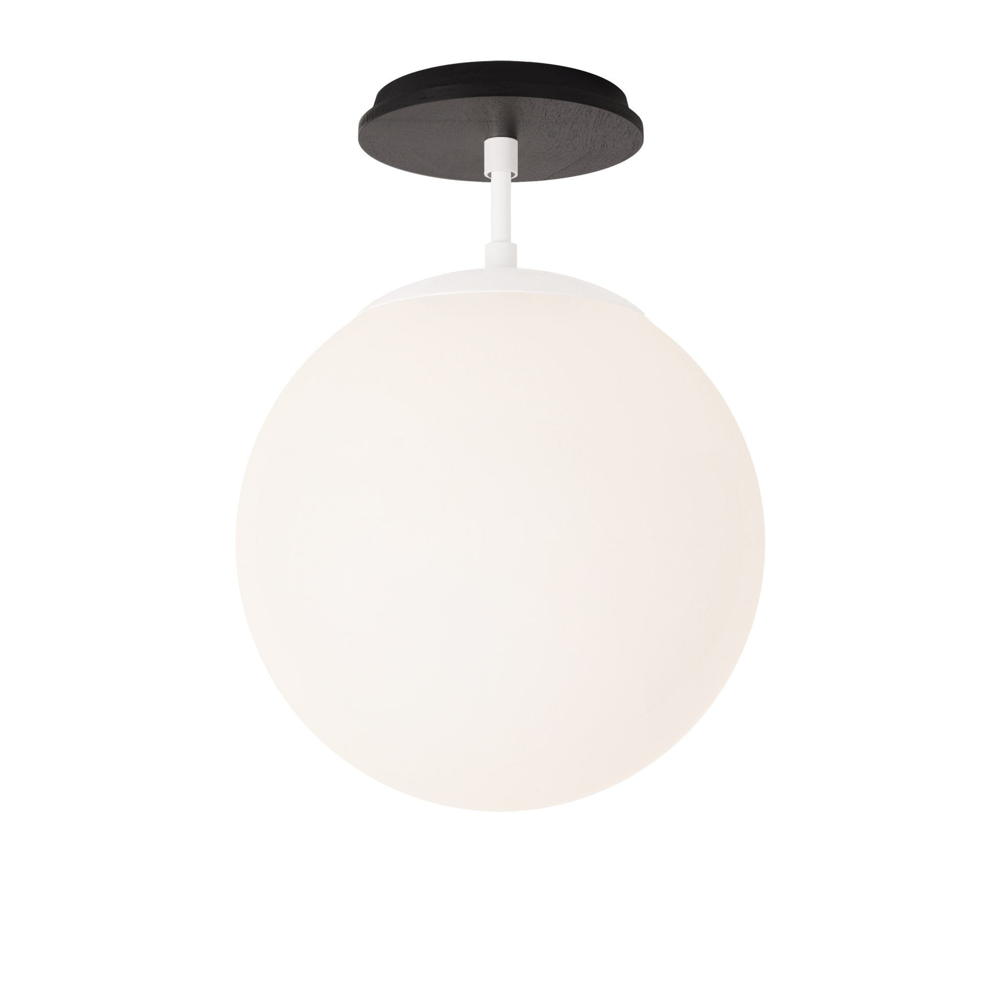 Alto Surface 10” shown in White with a Black Stained Wood Canopy