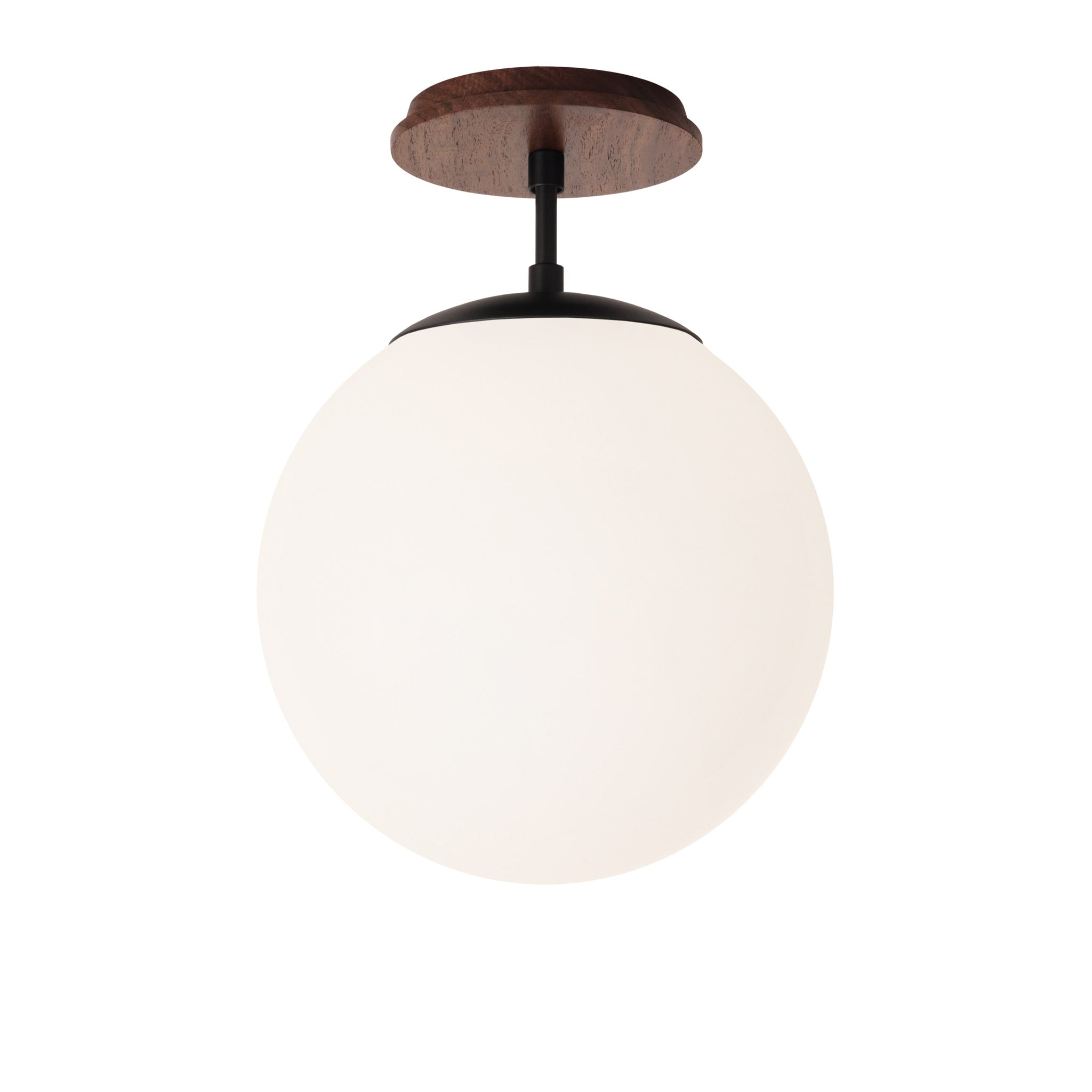 Alto Surface 10” shown in Matte Black with a Walnut Wood Canopy
