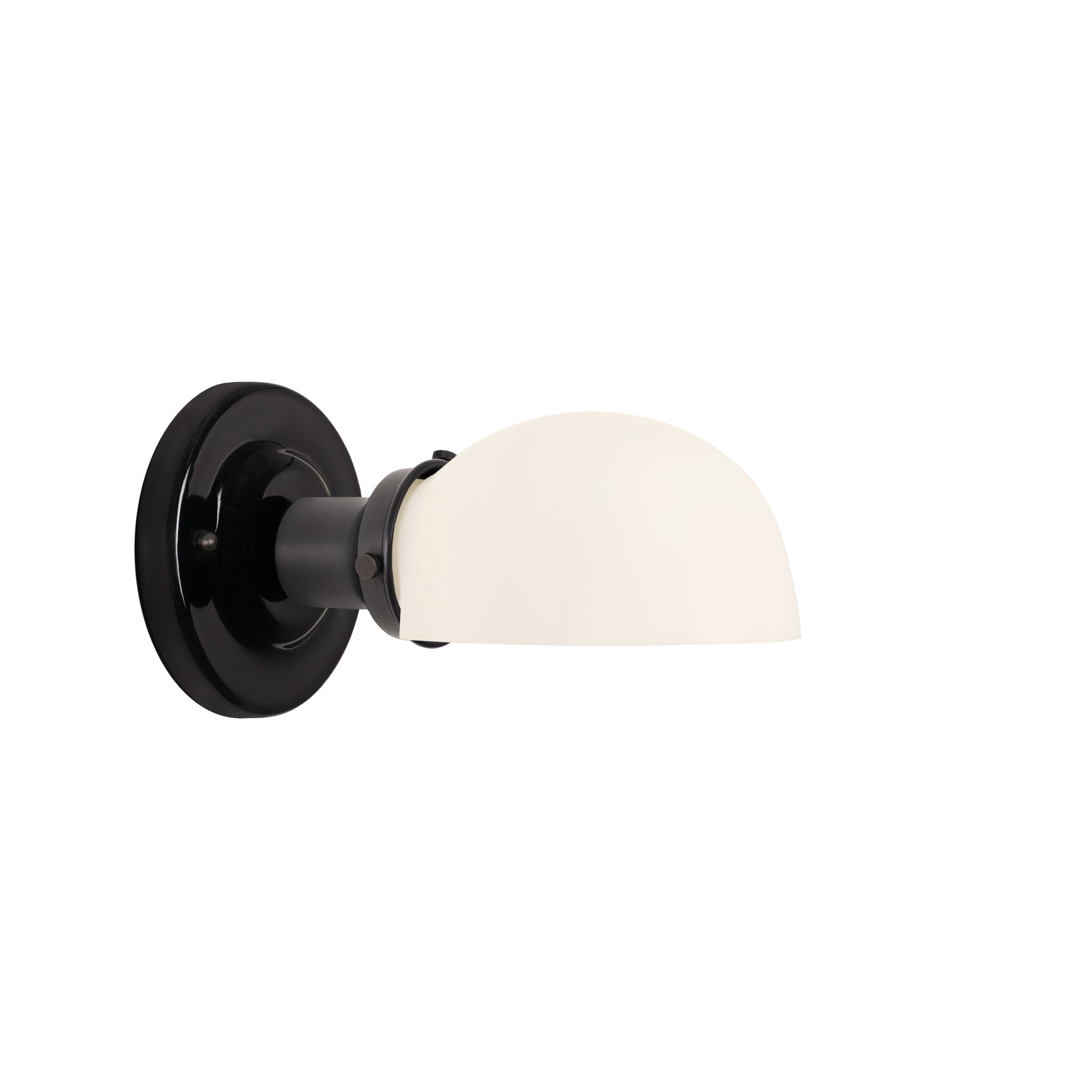 Archie Single shown in Graphite Patina with a Gloss Black Ceramic Canopy