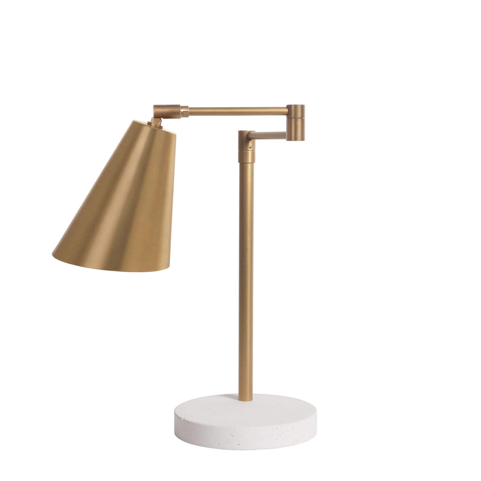 Tilt Cone Articulated Lamp shown in Heirloom Brass
