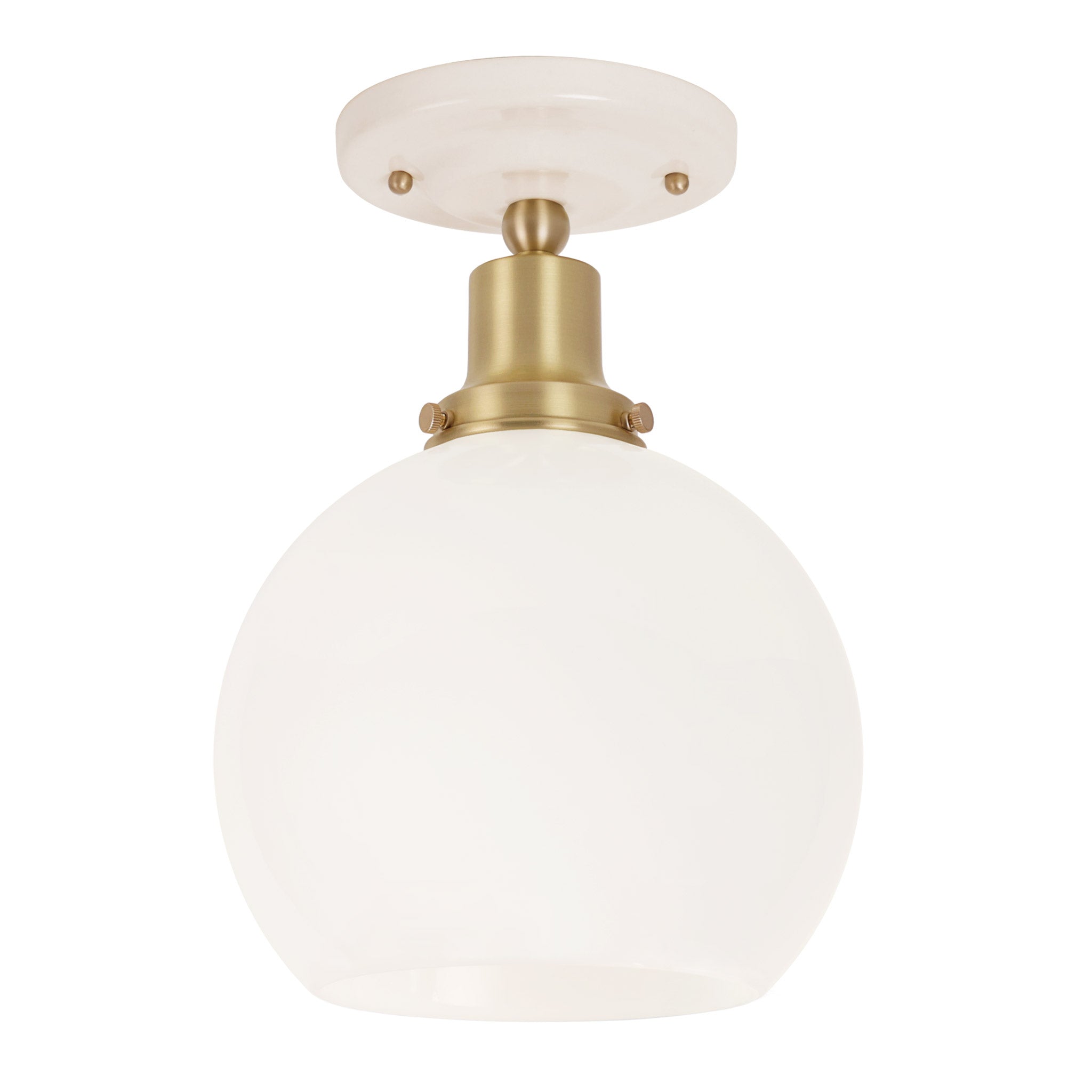 Beatrix Surface shown in Brass with a Gloss White Ceramic Canopy