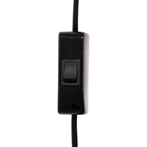 A Black Rocker Switch On A White Background