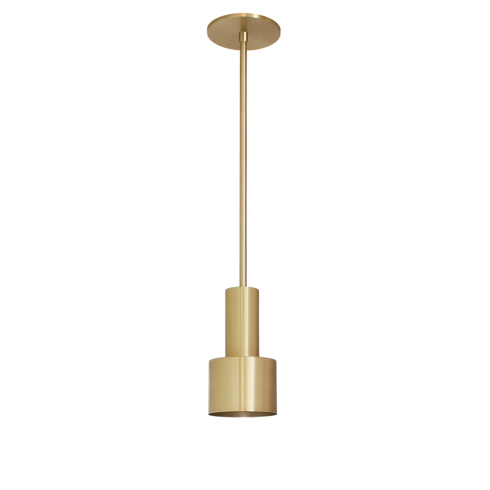 Ridge Rod Pendant shown in Brass