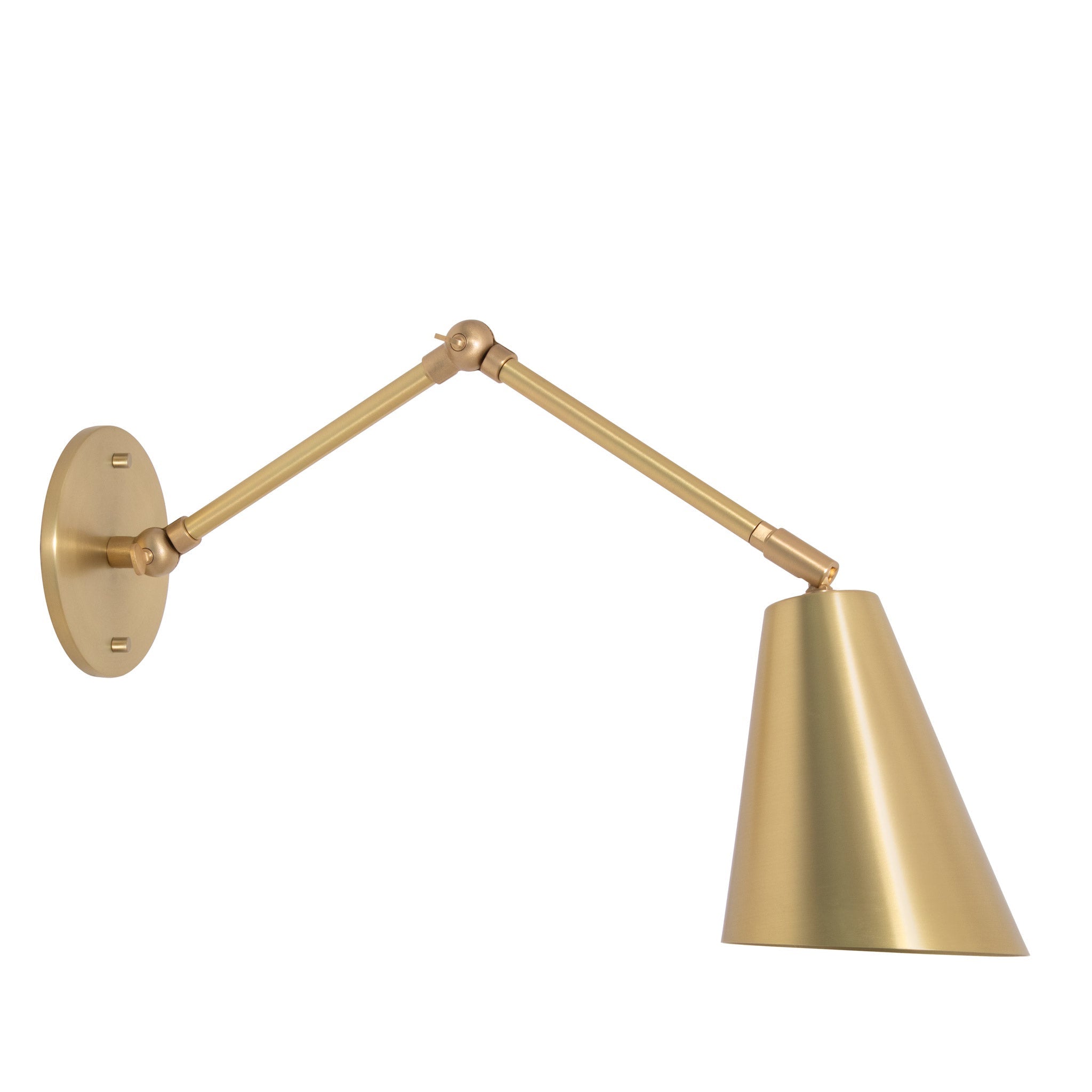 Tilt Cone Double Articulated shown in Brass