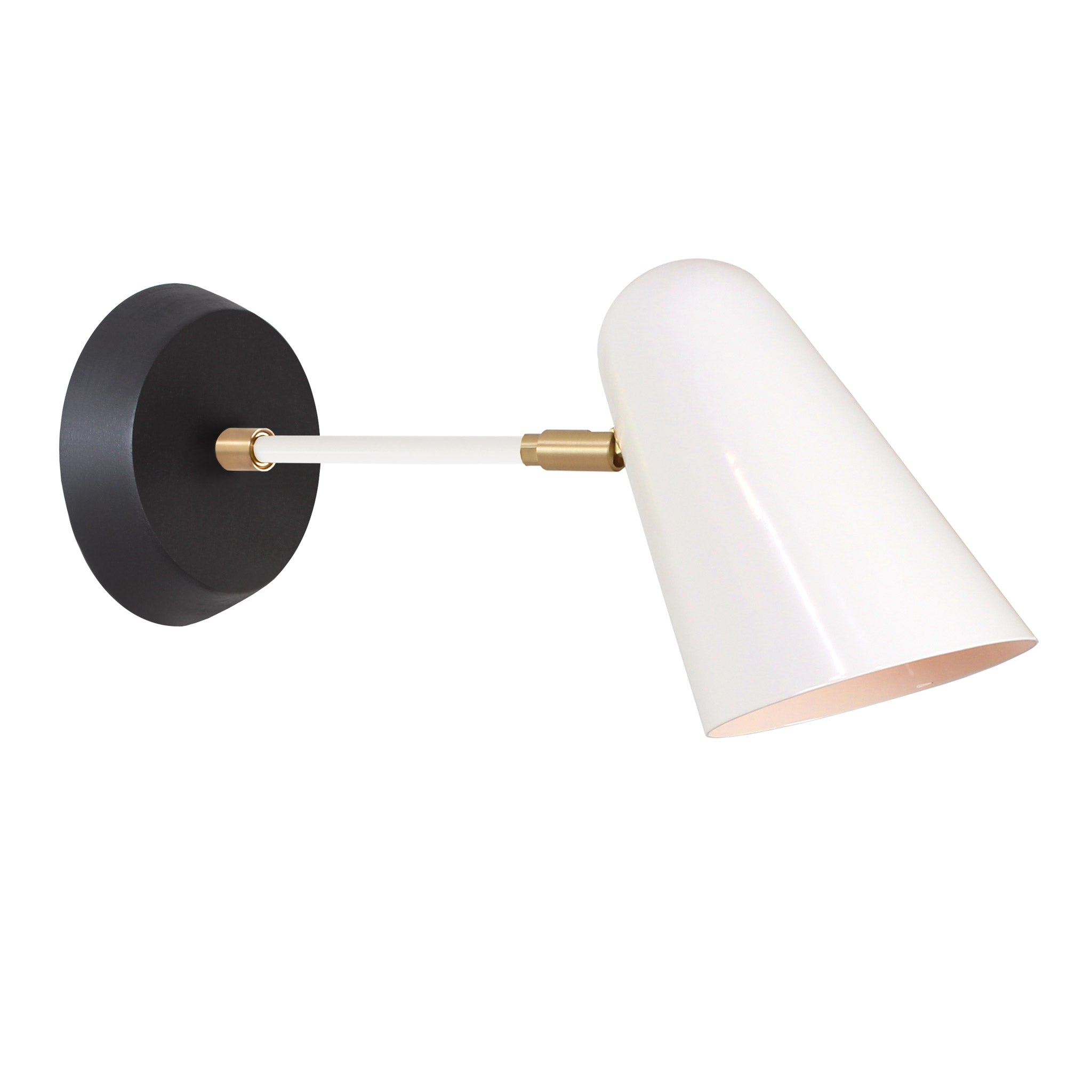 Wildwood shown in White with Brass Accents and a Black Stained Wood Canopy