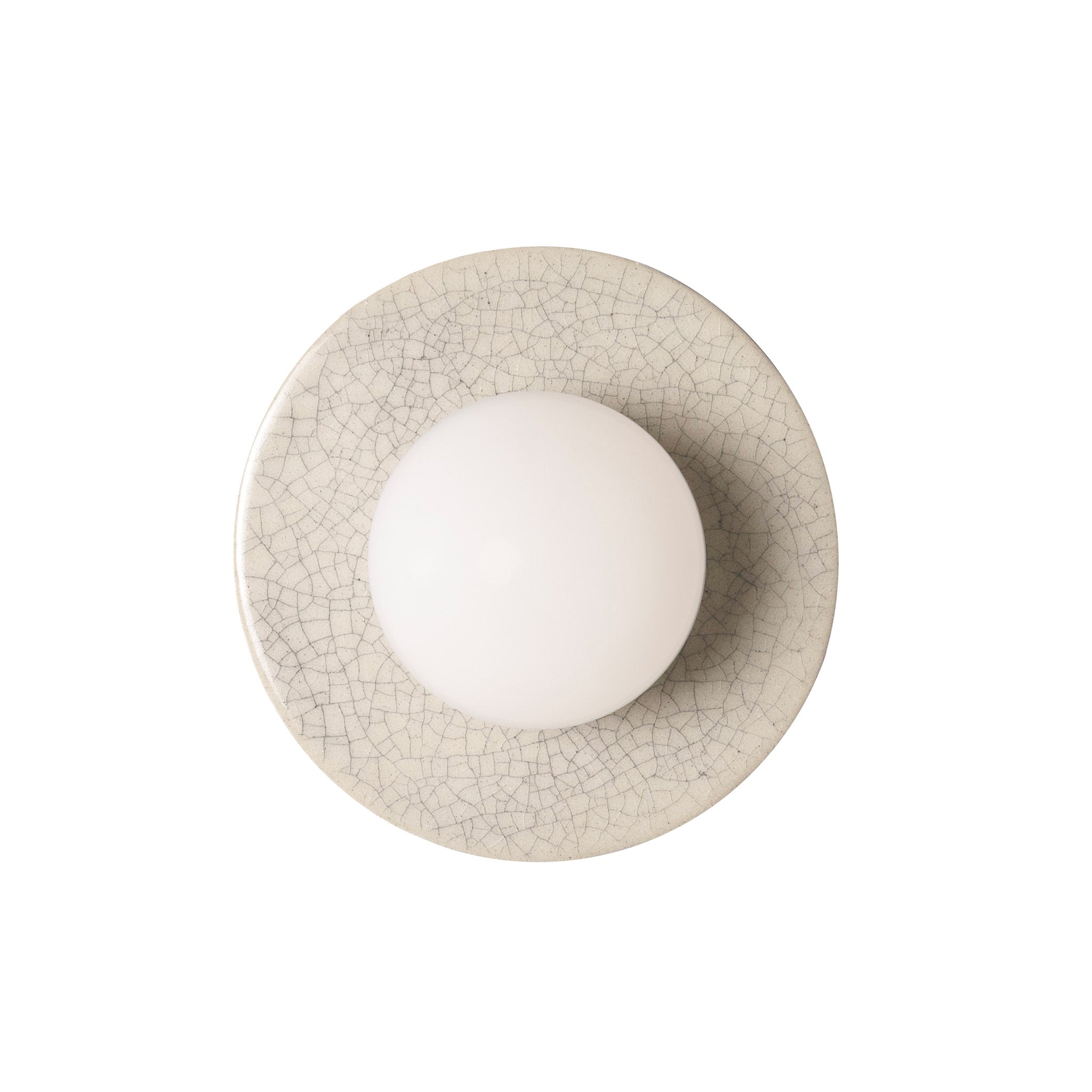 Kalpana Moon Small with Gloss Crackle Glaze