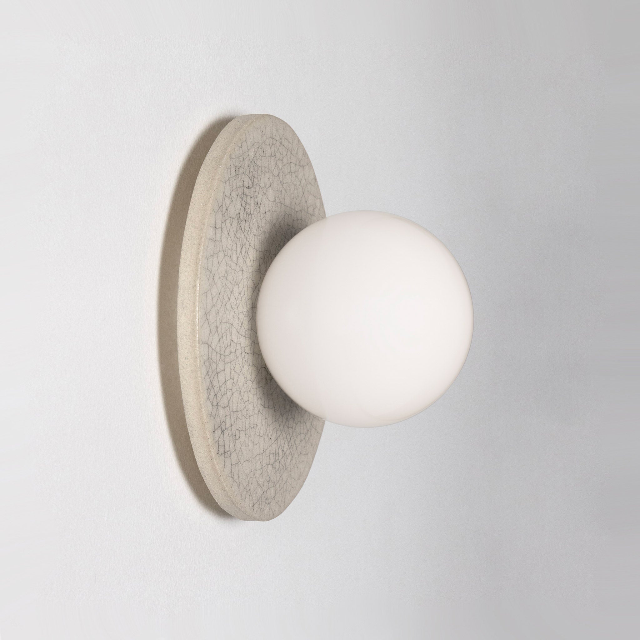 Kalpana Moon Small with Gloss Crackle Glaze