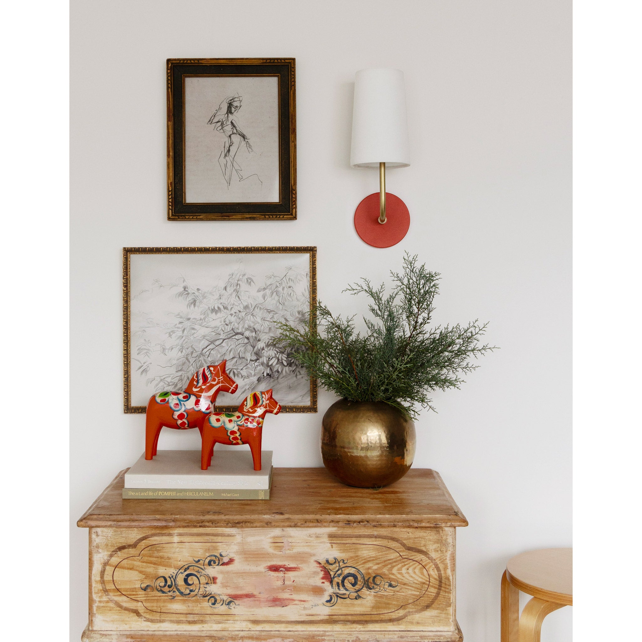 Timberline Linen shown in Brass with a Persimmon canopy
