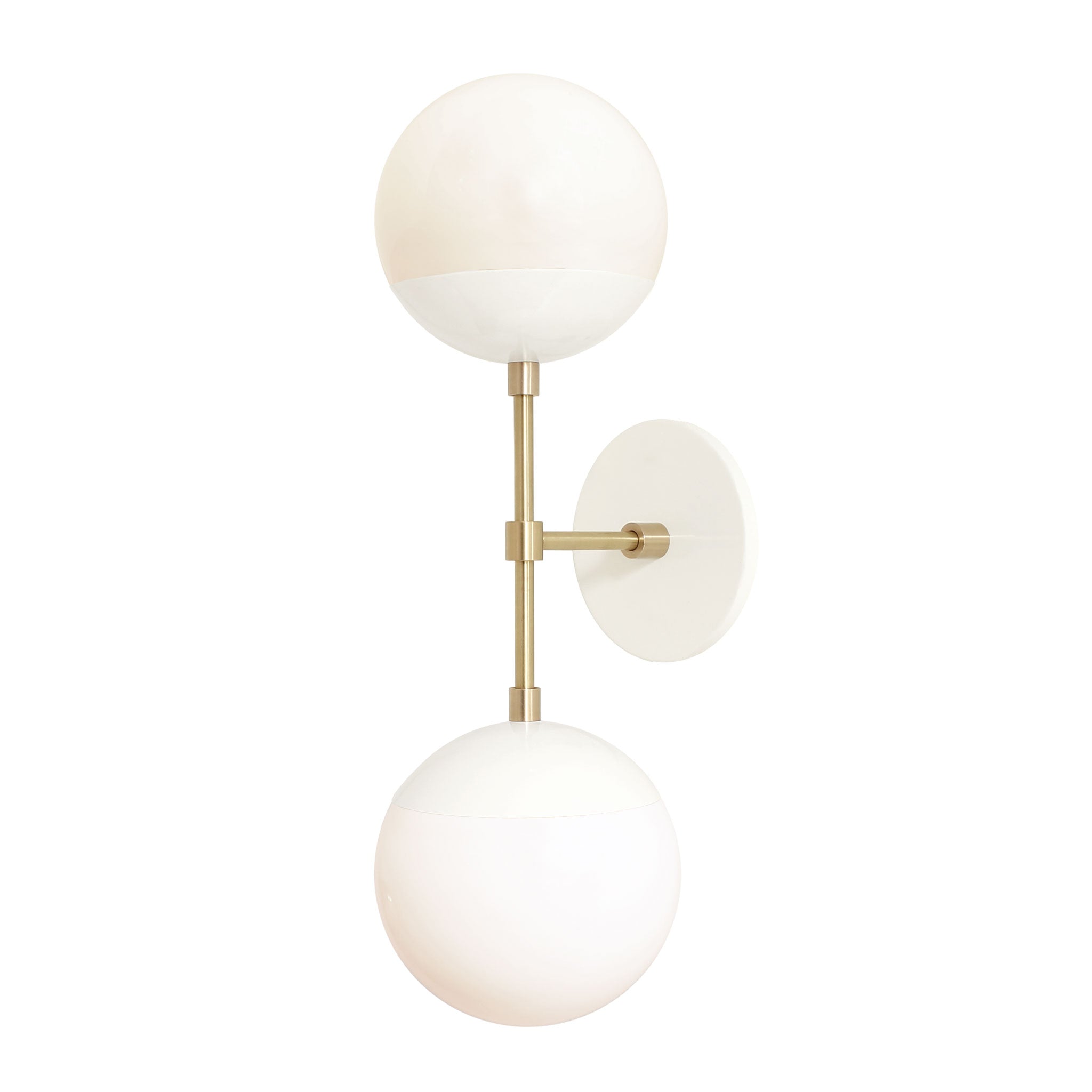 Theo shown in White and Brass