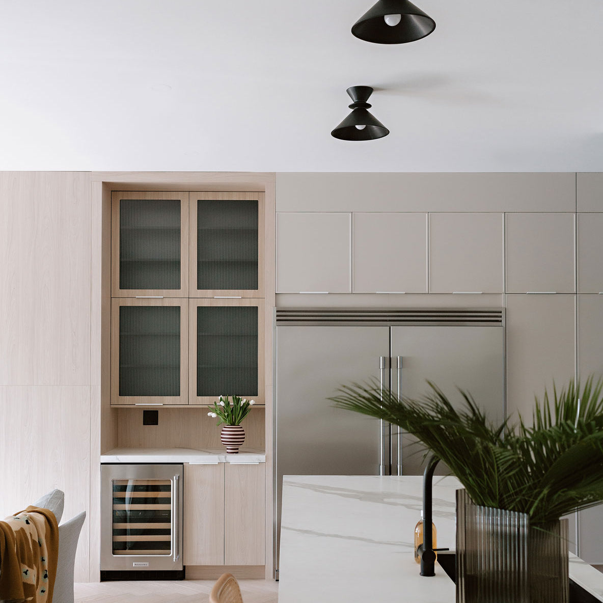 Sophie Surface shown in Satin Black Glaze ceramic. Interior design by Bianna Hughes Interiors