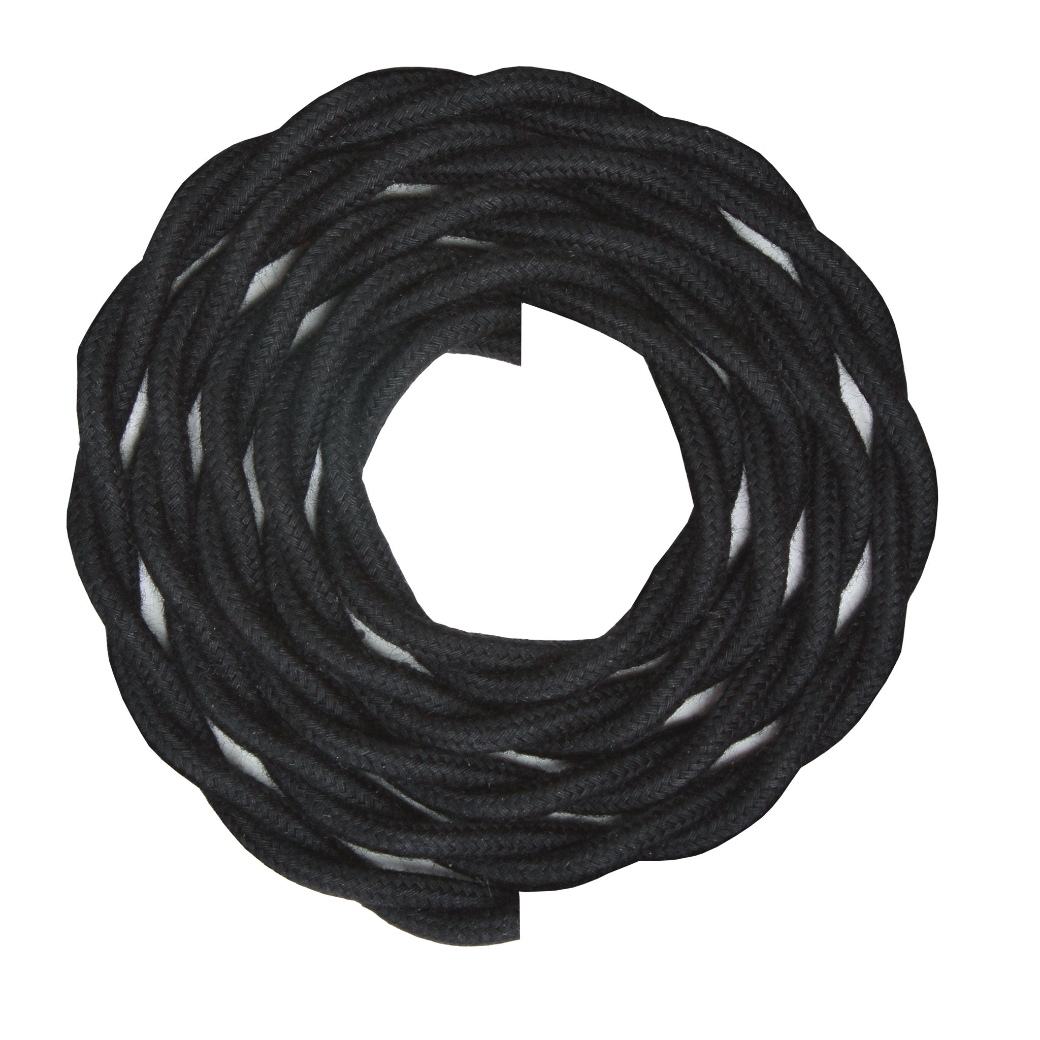 Twisted Cloth Cord shown in Black