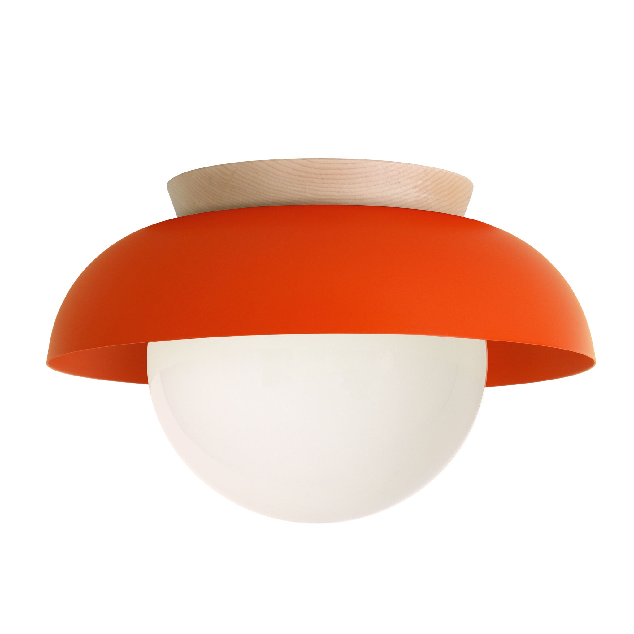 Lexi Large 8” shown with a Solid shade in Persimmon and Maple canopy