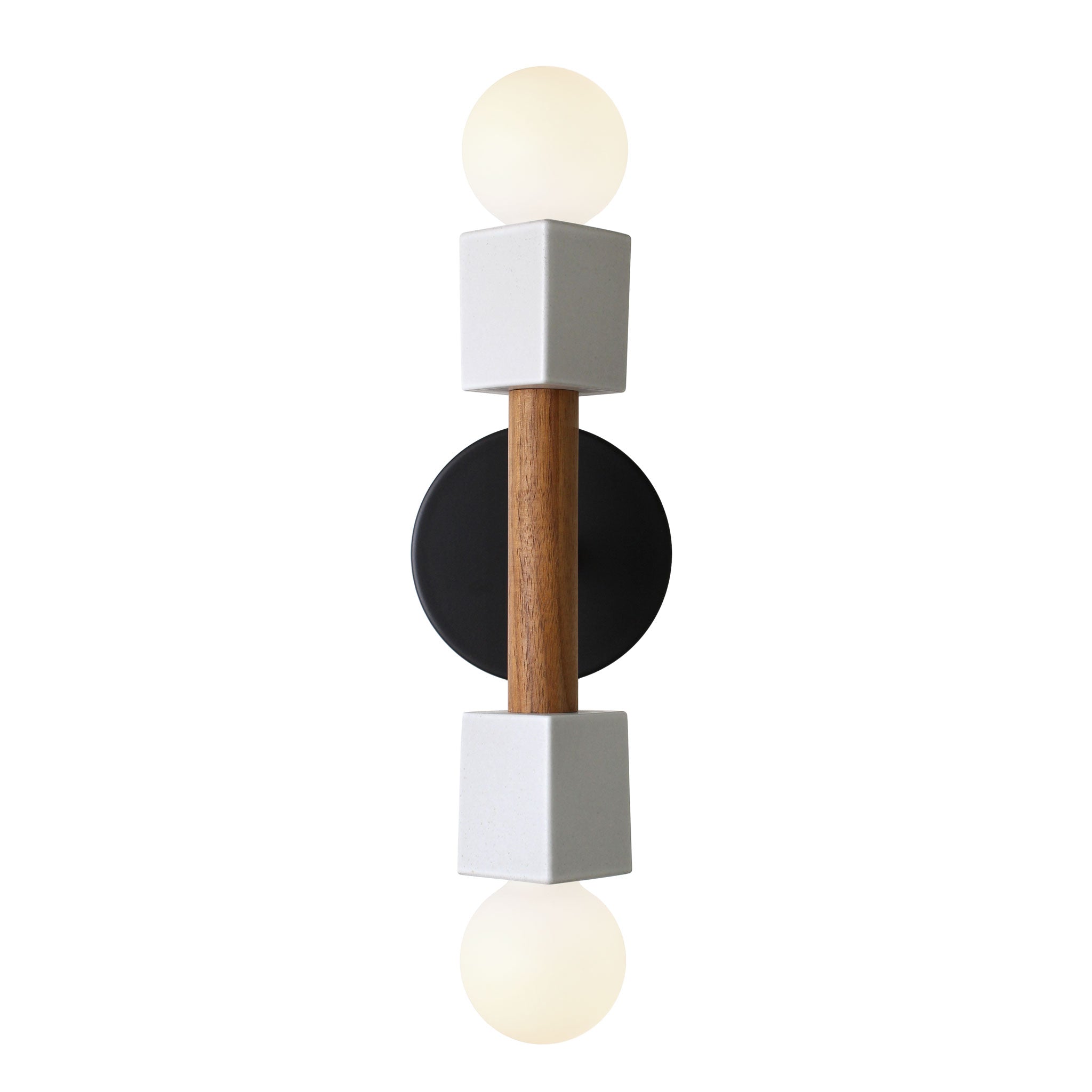 Stanton shown in Walnut with a Matte Black canopy