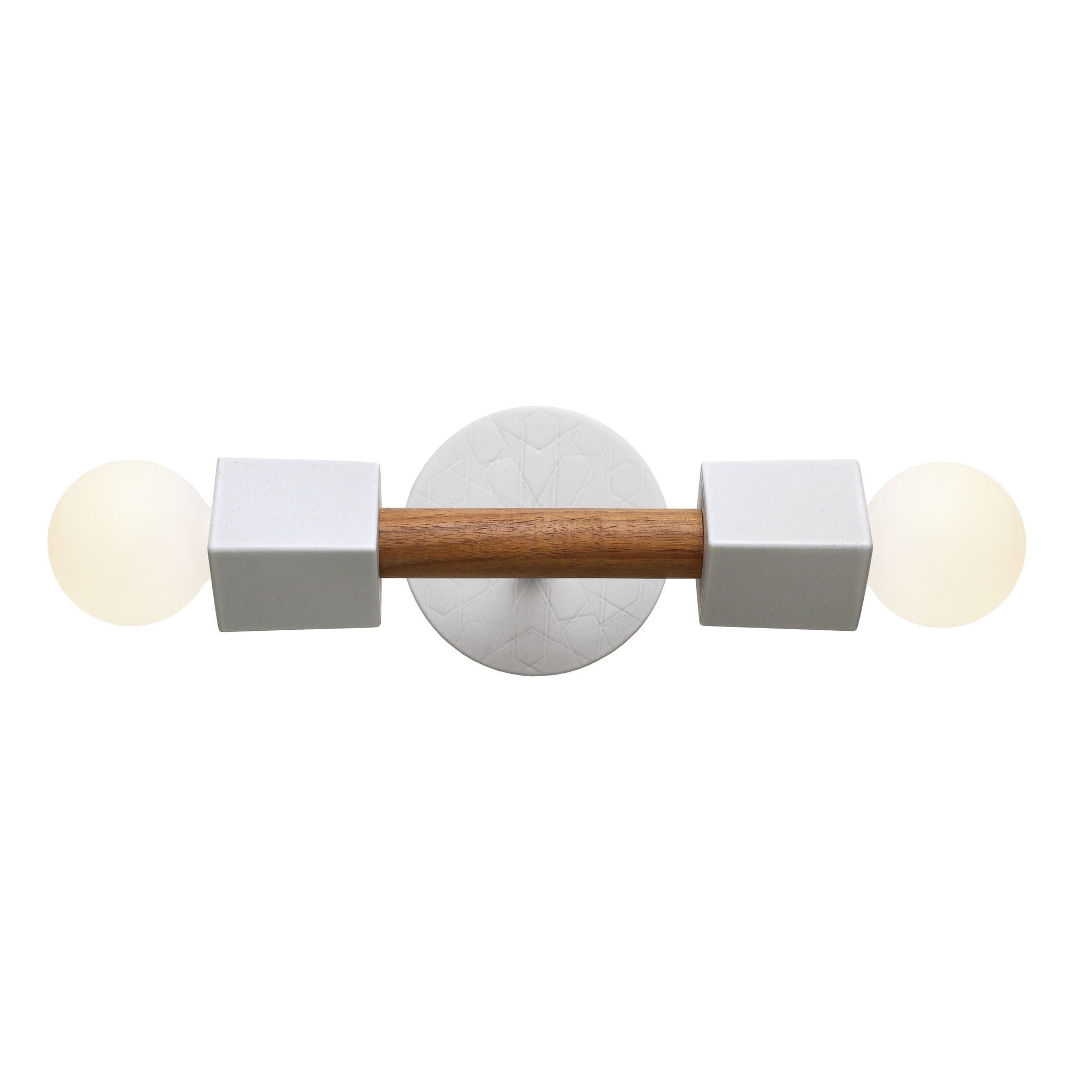 Stanton shown in Walnut with a Star canopy pattern in Brownstone White Ceramic