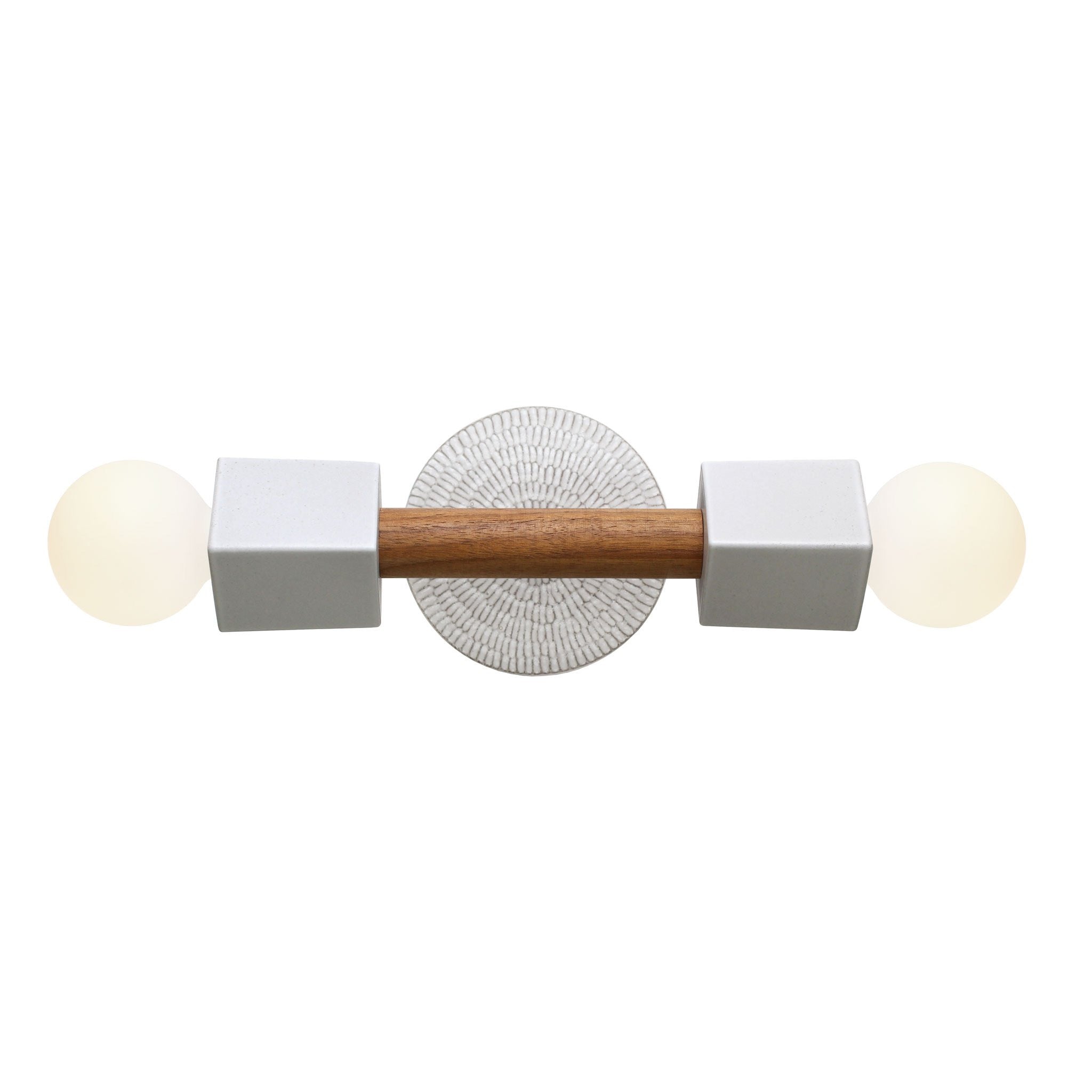 Stanton shown in Walnut with a Sunflower canopy pattern in Brownstone White Ceramic
