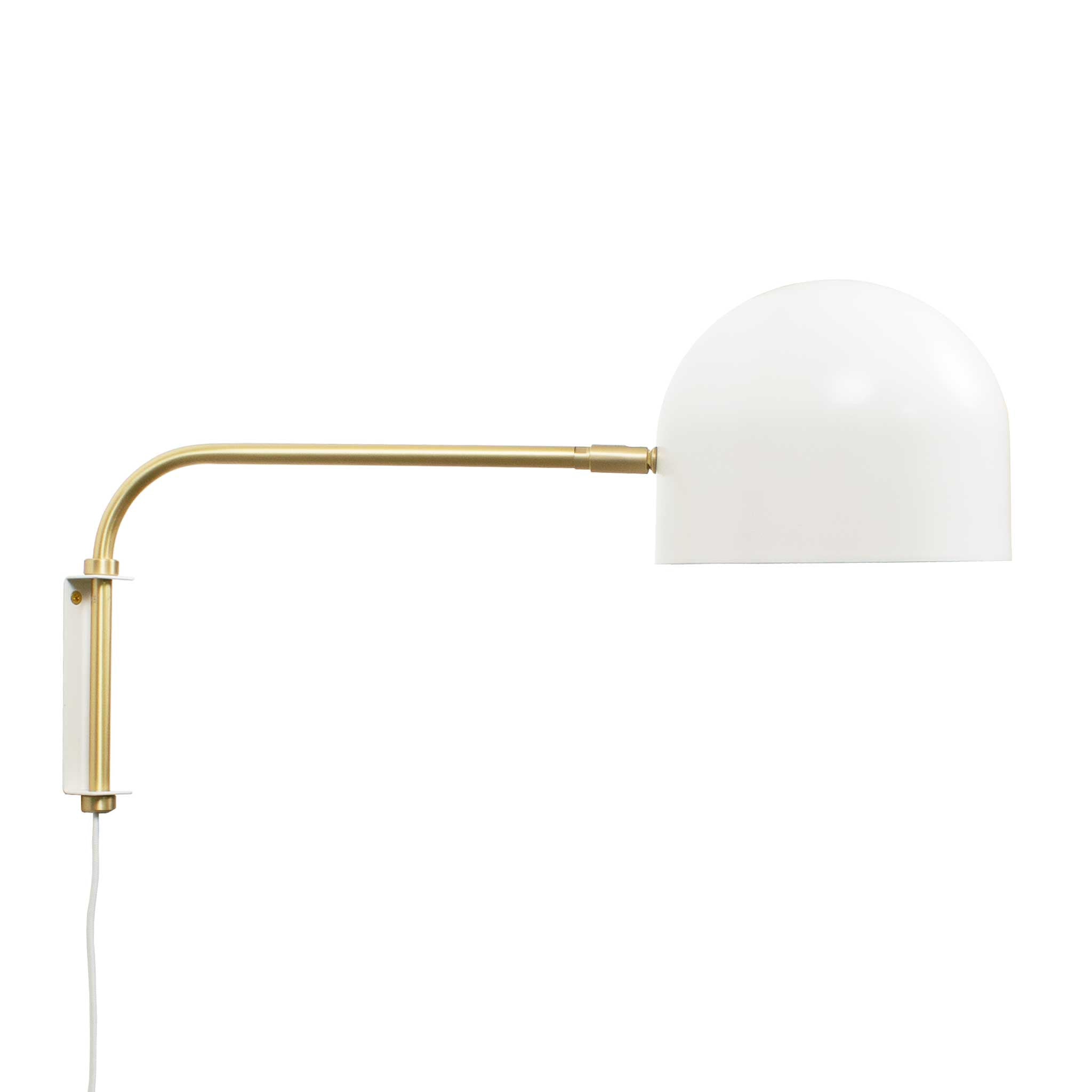 Amélie Swing 8" shown in White with Brass