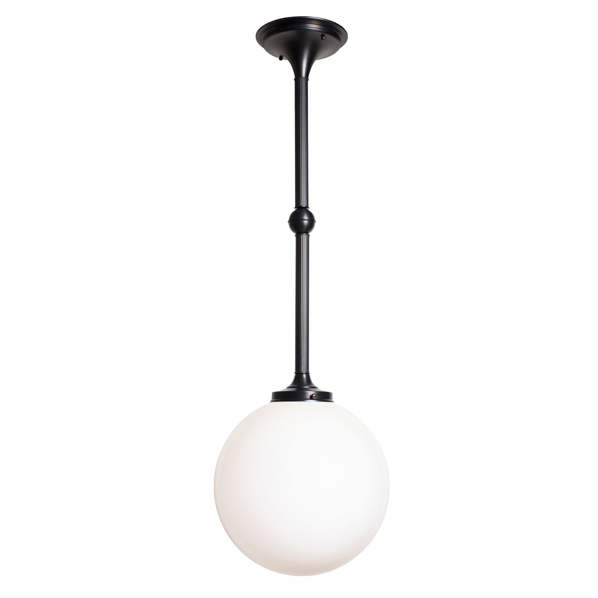 Sorbonne Pendant 12" Globe shown in Graphite Patina