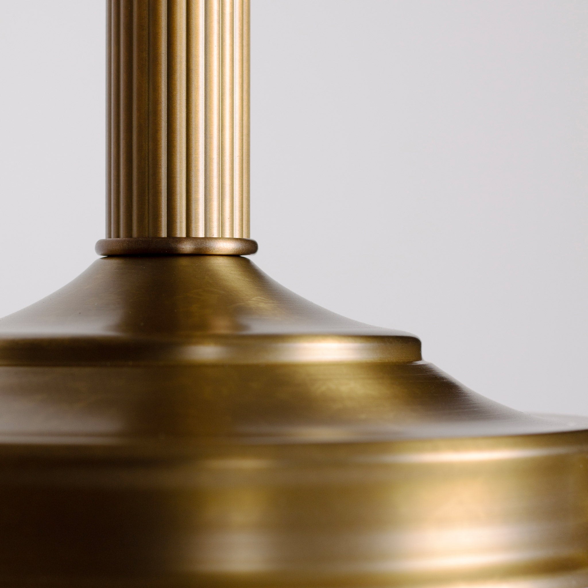Sorbonne Pendant 14" Tulip detail shown in Heirloom Brass.Tulip shown in Heirloom Brass
