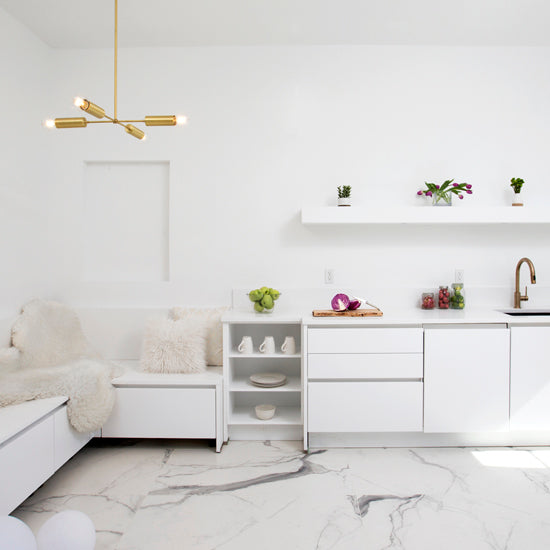 Fjord Compass shown in Brass. Interior Design by Gloria Sanchez. Photo by Kiritin Beyer