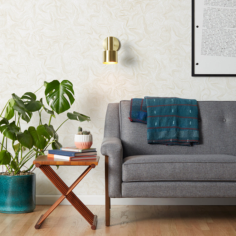 Ridge Sconce shown in Brass. Design by Makelike Design
