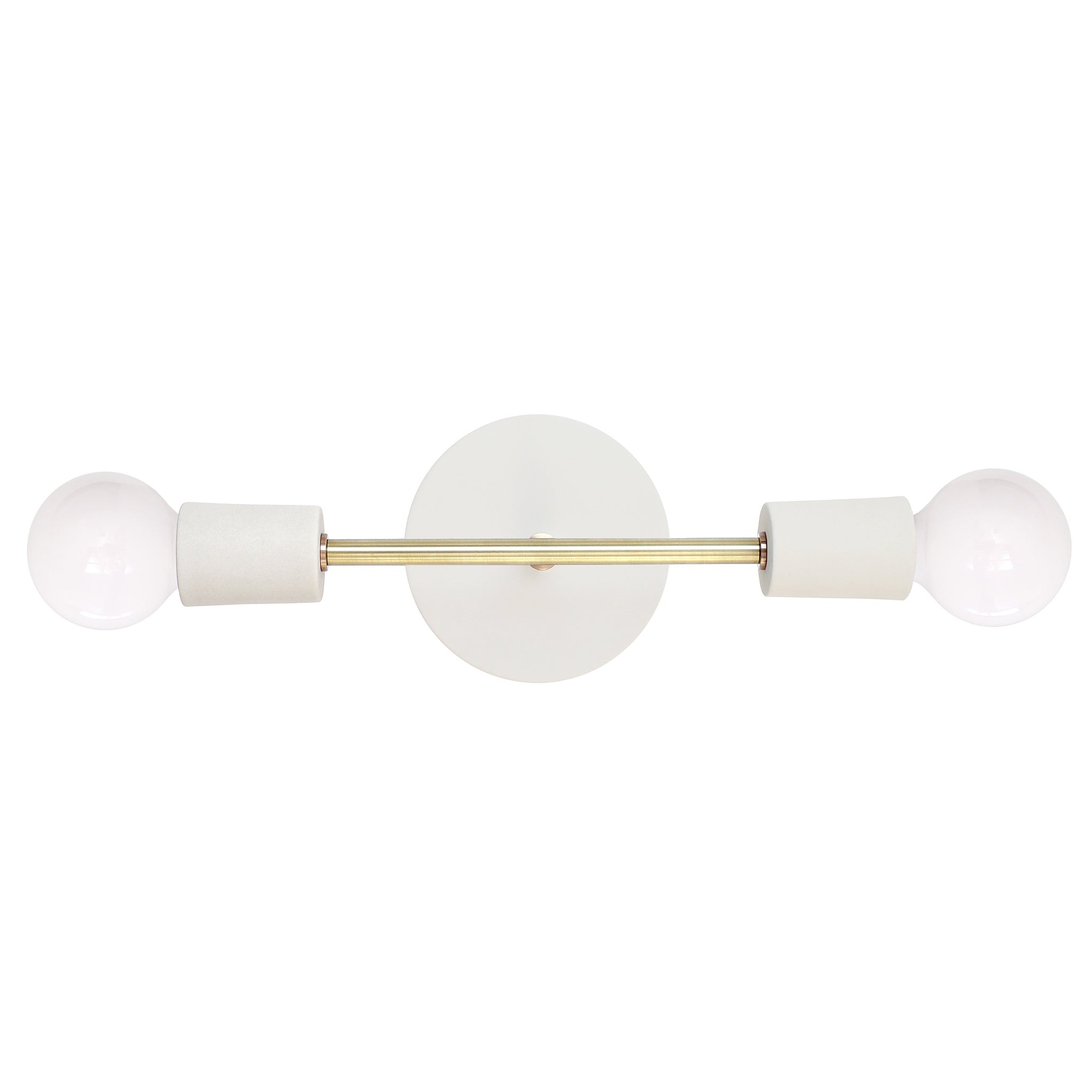 Verona shown in Bone ceramic finish with Brass metal