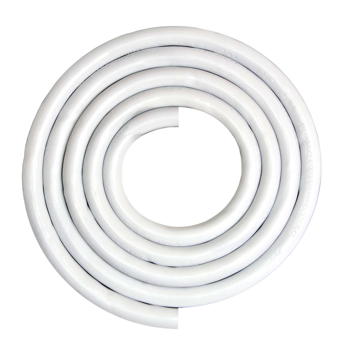 Finish sample for Round Vinyl Cord shown in White
