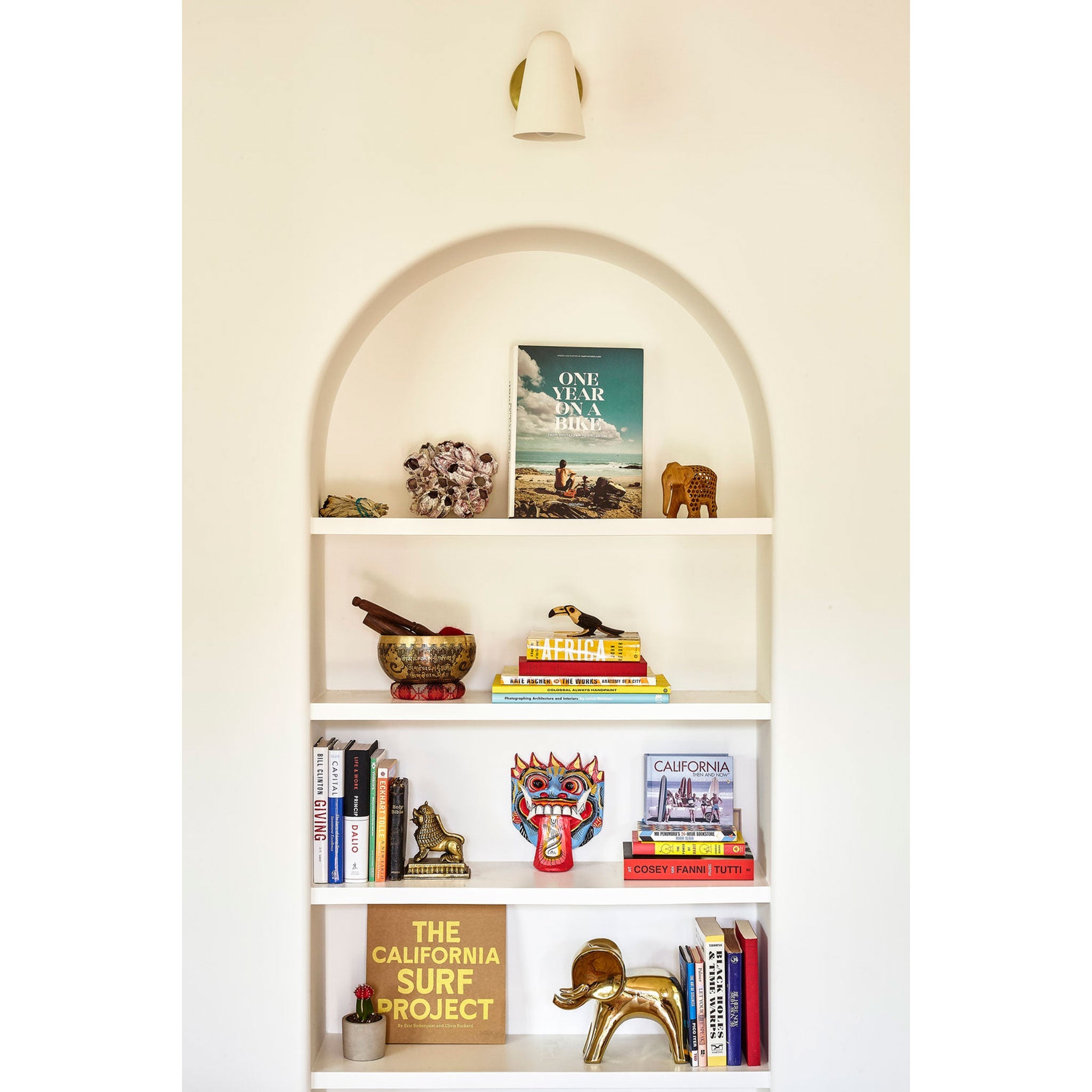 Wildwood shown in White with Brass. Interior Design by Byrdesign. Photo by Heidi's Bridge