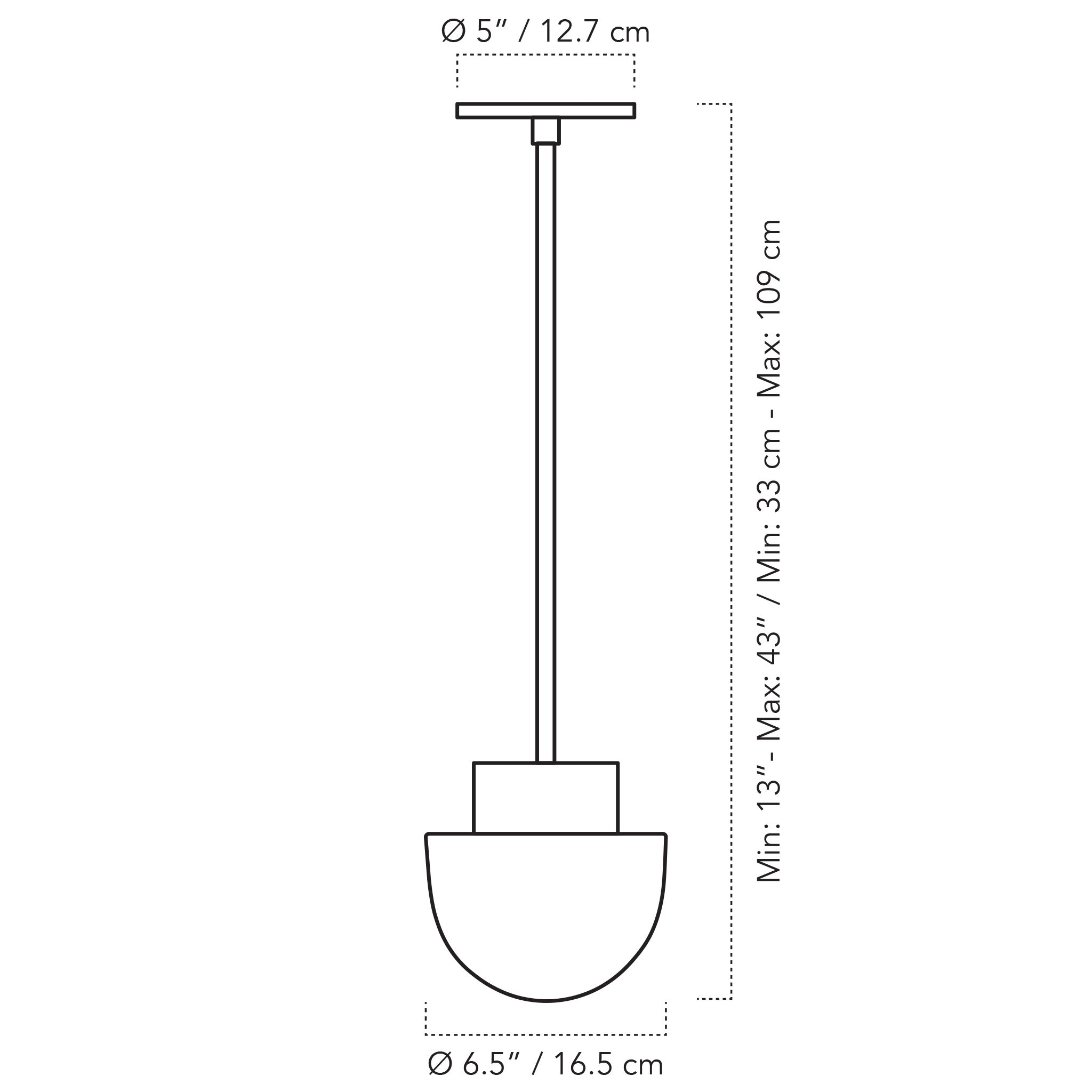 A Technical Drawing Of The Anni Pendant Light