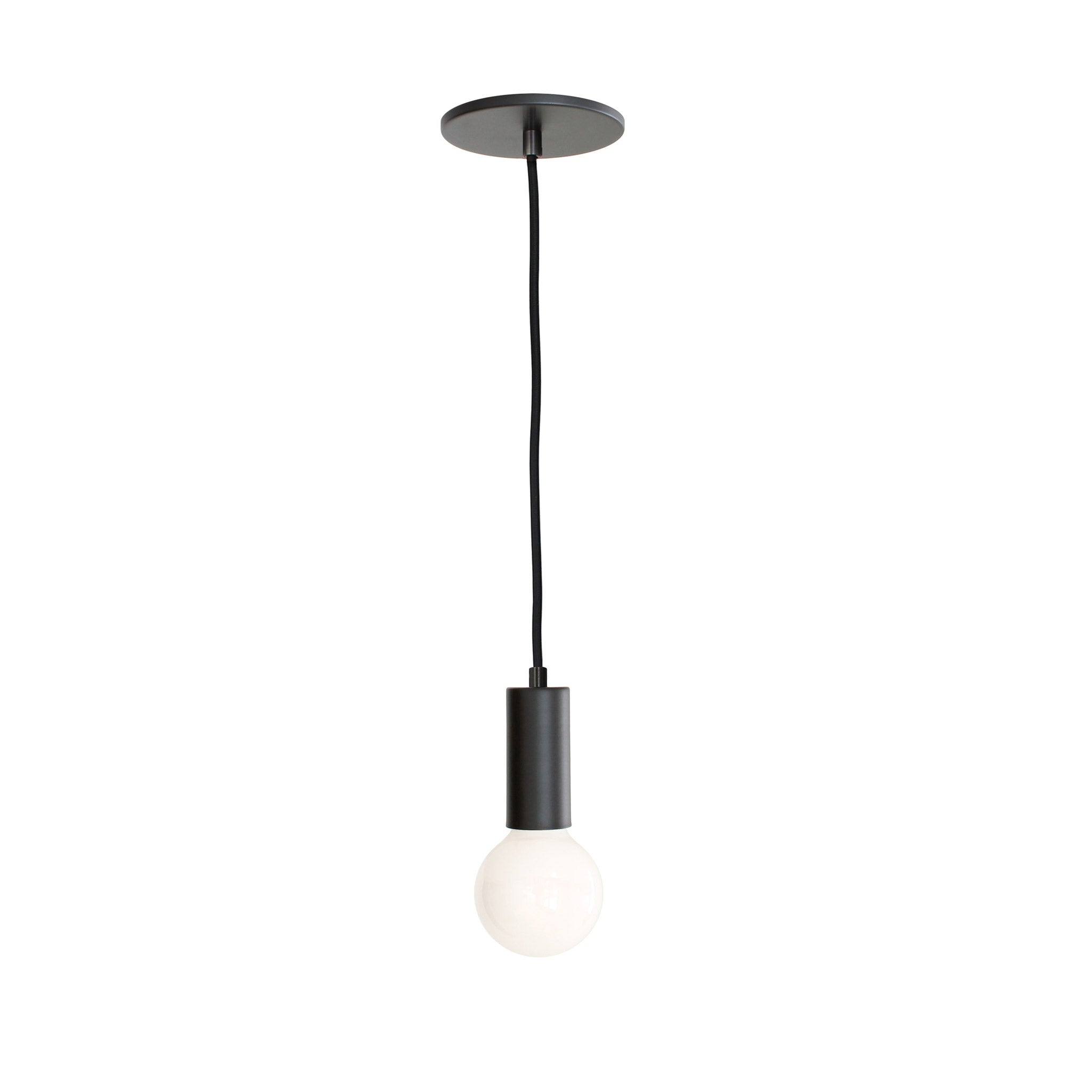 Timberline Cord Pendant shown in Matte Black with Black Cloth cord