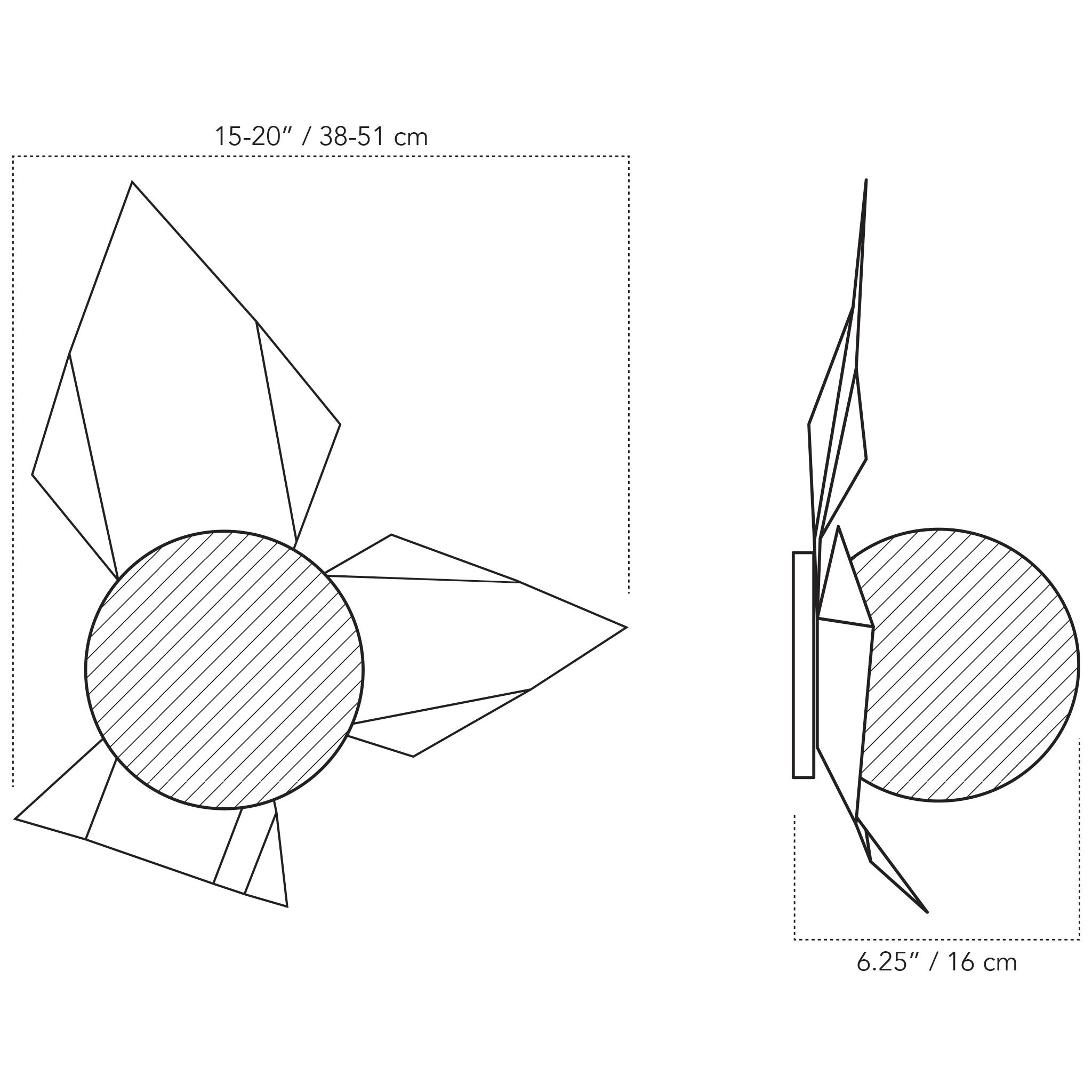 A Technical Drawing Of The Florence Wall Sconce