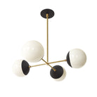 Alto Compass 6" Opal shown in Matte Black with Brass, 24" width