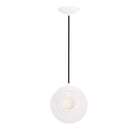 Alto Cord 10" shown in White with Black Cloth Cord and a Clear 10” Globe