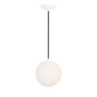 Alto Cord 10" shown in White with Black Cloth Cord and an Opal 10” Globe