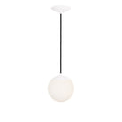 Alto Cord 8" shown in White with Black Cloth Cord and an Opal 8" Globe