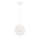 Alto Cord 10" shown in White with White Cloth Cord and a Clear 10” Globe