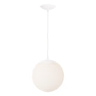 Alto Cord 12” shown in White with White Cloth Cord and an Opal 12” Globe