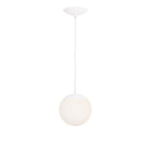 Alto Cord 8" shown in White with White Cloth Cord and an Opal 8" Globe
