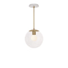 Alto Rod 10” Clear shown in Brass with a Brownstone White Star Ceramic Canopy