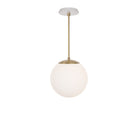 Alto Rod 10” Opal shown in Brass with a Brownstone White Star Ceramic Canopy