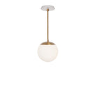 Alto Rod 8” Opal shown in Heirloom Brass with a Brownstone White Star Ceramic Canopy