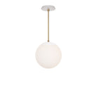 Alto Rod 10” Opal shown in Brass with White and a Brownstone White Star Ceramic Canopy