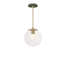 Alto Rod 10” Clear shown in Brass with a Forest Green Star Ceramic Canopy