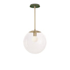Alto Rod 12” Clear shown in Brass with a Forest Green Star Ceramic Canopy