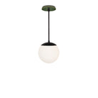 Alto Rod 8” Opal shown in Matte Black with a Forest Green Star Ceramic Canopy