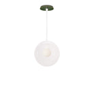 Alto Rod 10” Clear shown in White with a Forest Green Star Ceramic Canopy